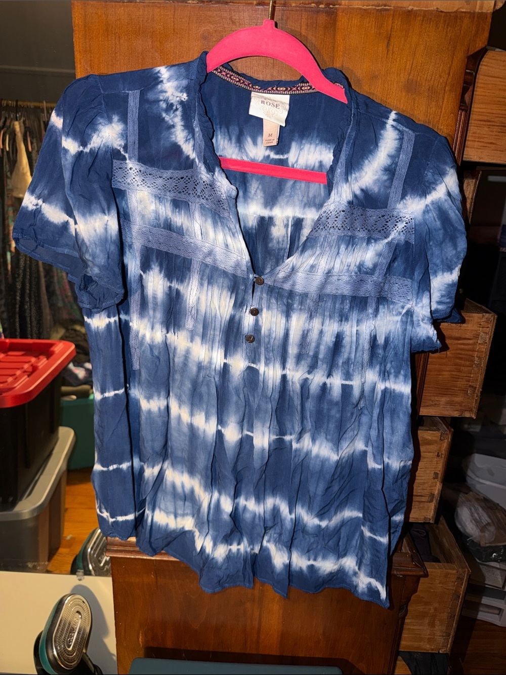 Tie Dyed Design Knox Rose Shirt M